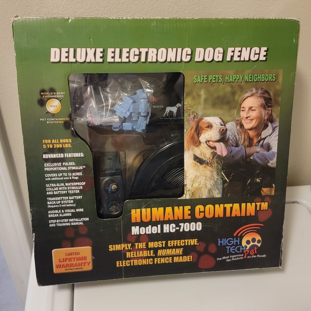 New Humane Contain Deluxe‎ Electronic Invisible Dog Fence System HC-7000